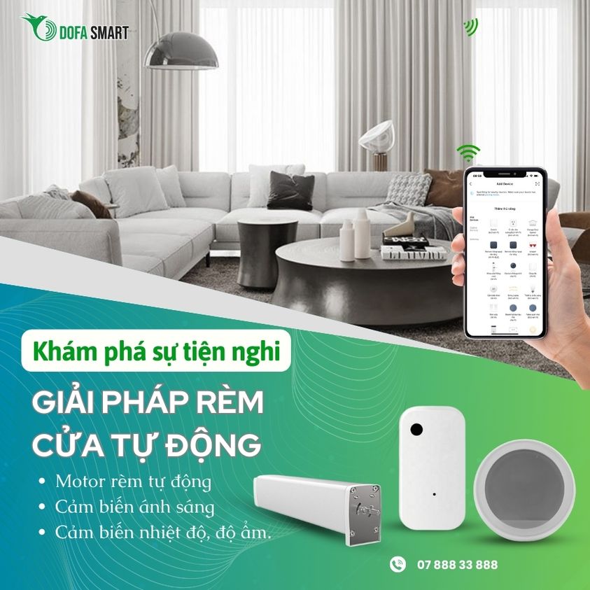 các thiết bị trong giải pháp rèm cửa tự động 