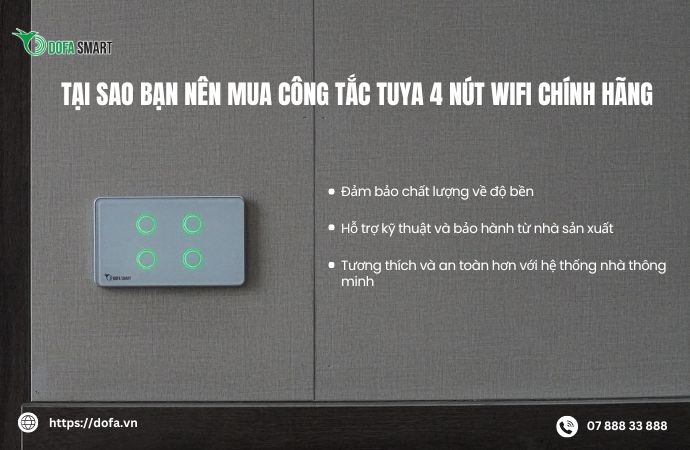 Tại sao nên mua công tắc tuya wifi chính hãng 