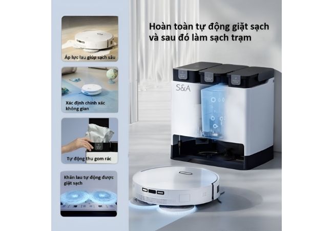 Robot hút bụi lau nhà SAS8 Pro