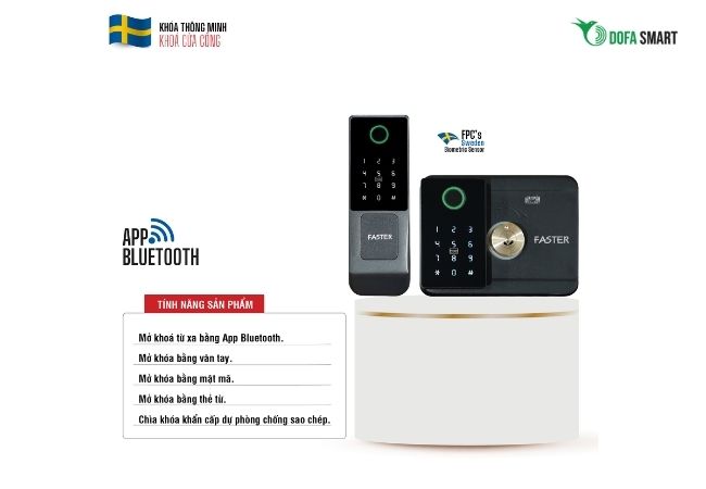 Khóa cửa kính cường lực DOFA SMART