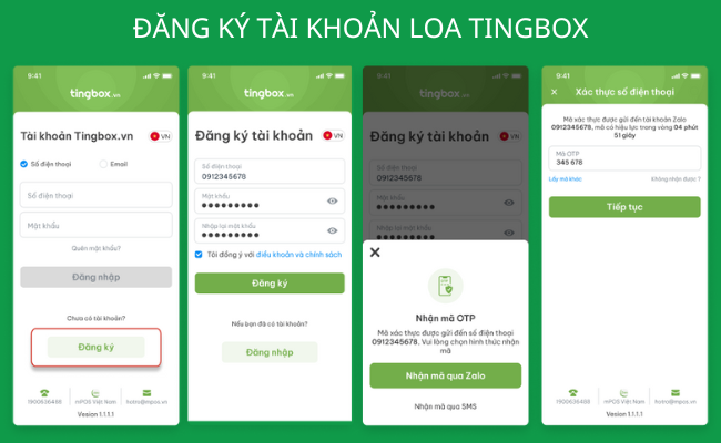 Đăng ký tài khoản Tingbox