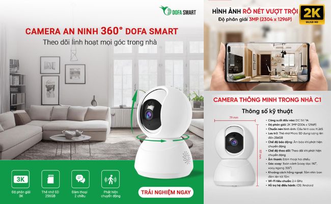 Camera trong nhà thông minh phù hợp với gia đình bạn