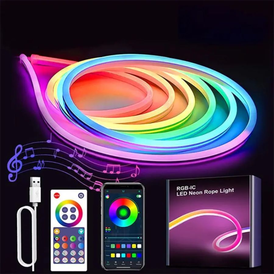 Dải đèn neon với hình dạng DIY 16 triệu màu-Neon3M/5M01-Wifi