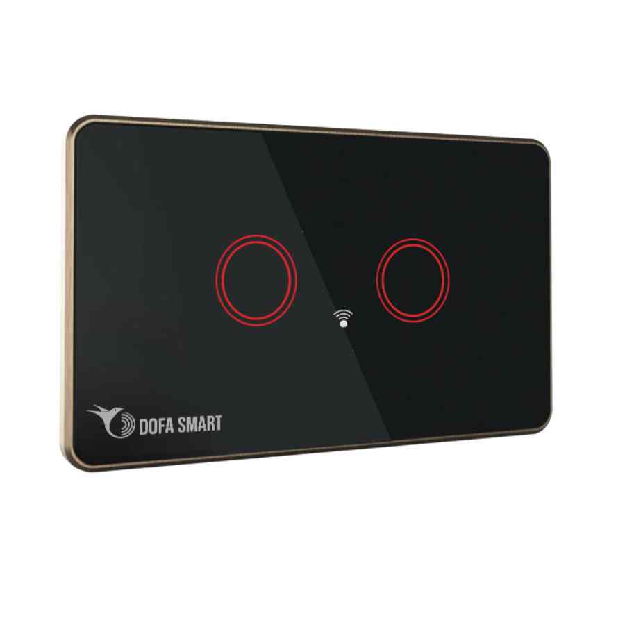 Công tắc thông minh 2 nút Zingbee Dofa Smart màu đen -V234